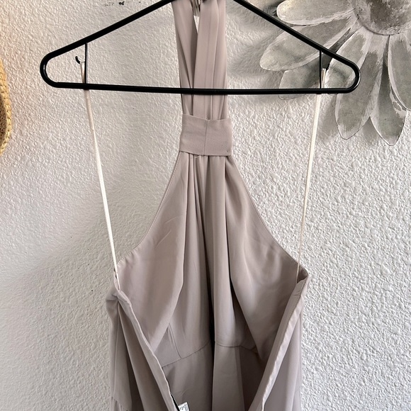 ShonaJoy knot draped halter dress in oyster - Picture 9 of 13